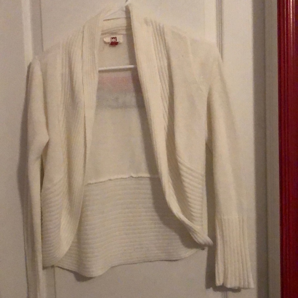 White cardigan